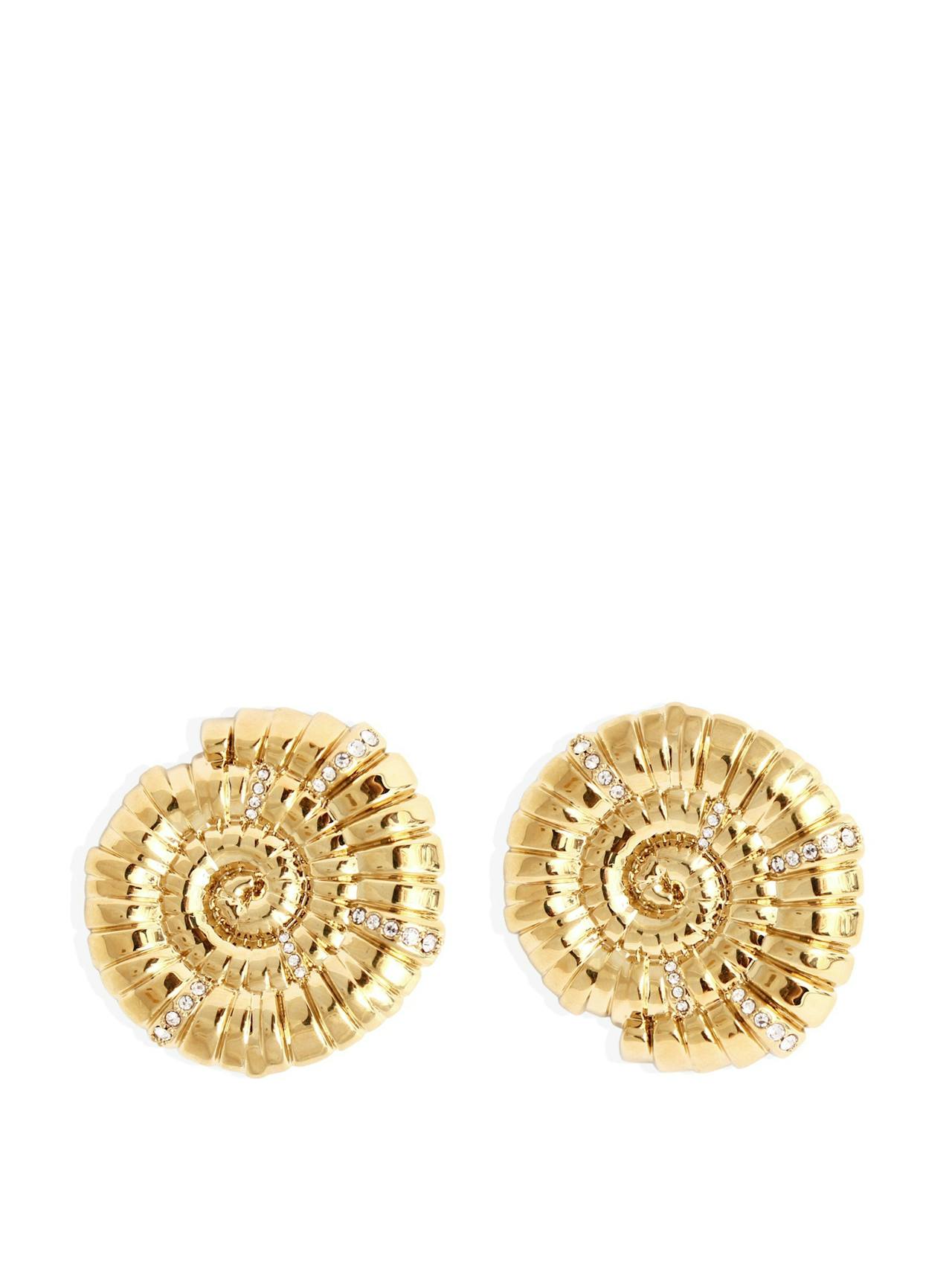 Large gold Galia earrings