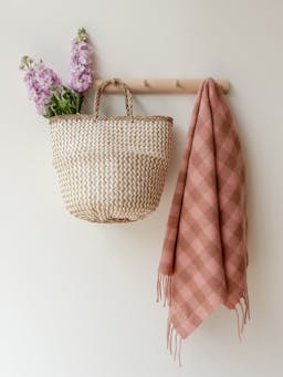 Lambswool baby blanket in pink gingham Home > Blankets > Lambswool Blankets > Baby TBCo    - Collagerie