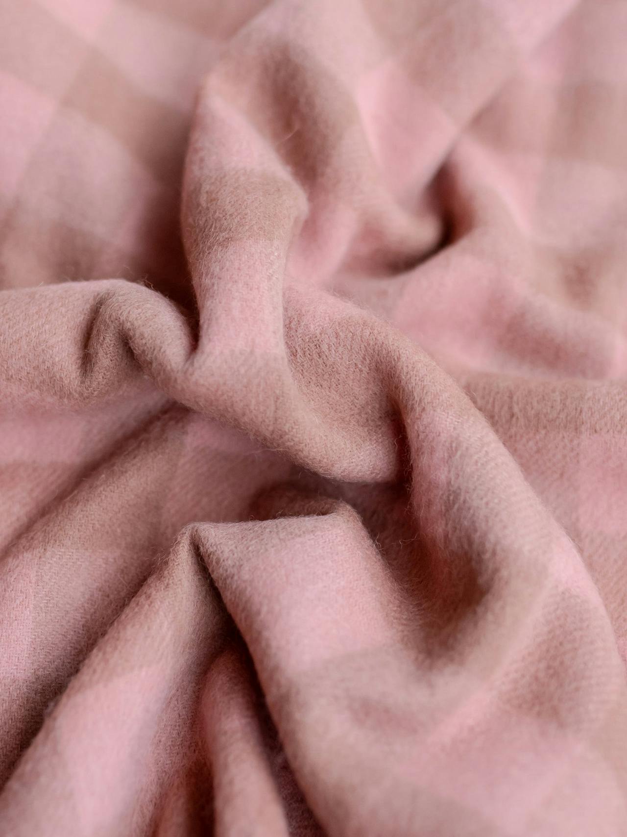 Lambswool baby blanket in pink gingham Home > Blankets > Lambswool Blankets > Baby TBCo    - Collagerie