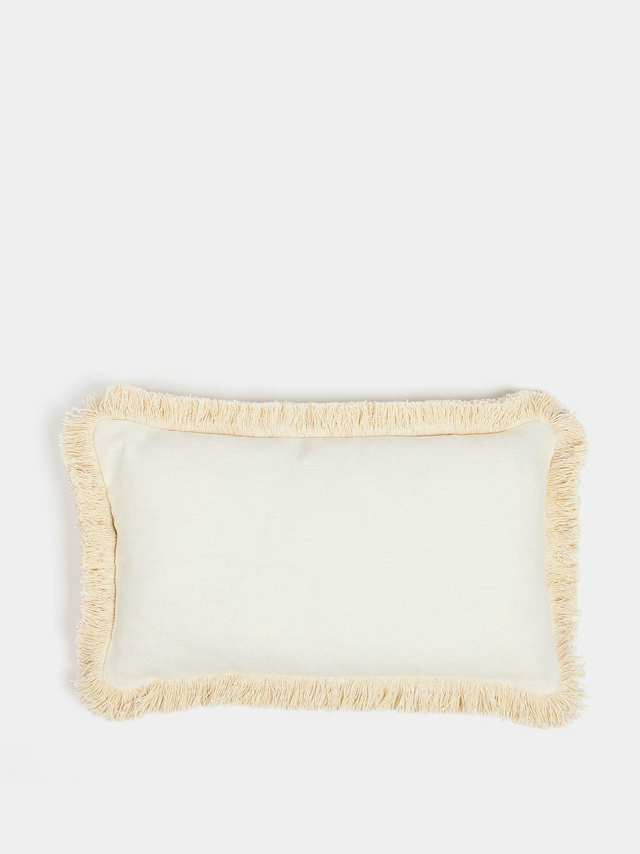 Alfie linen scatter cushion in ivory