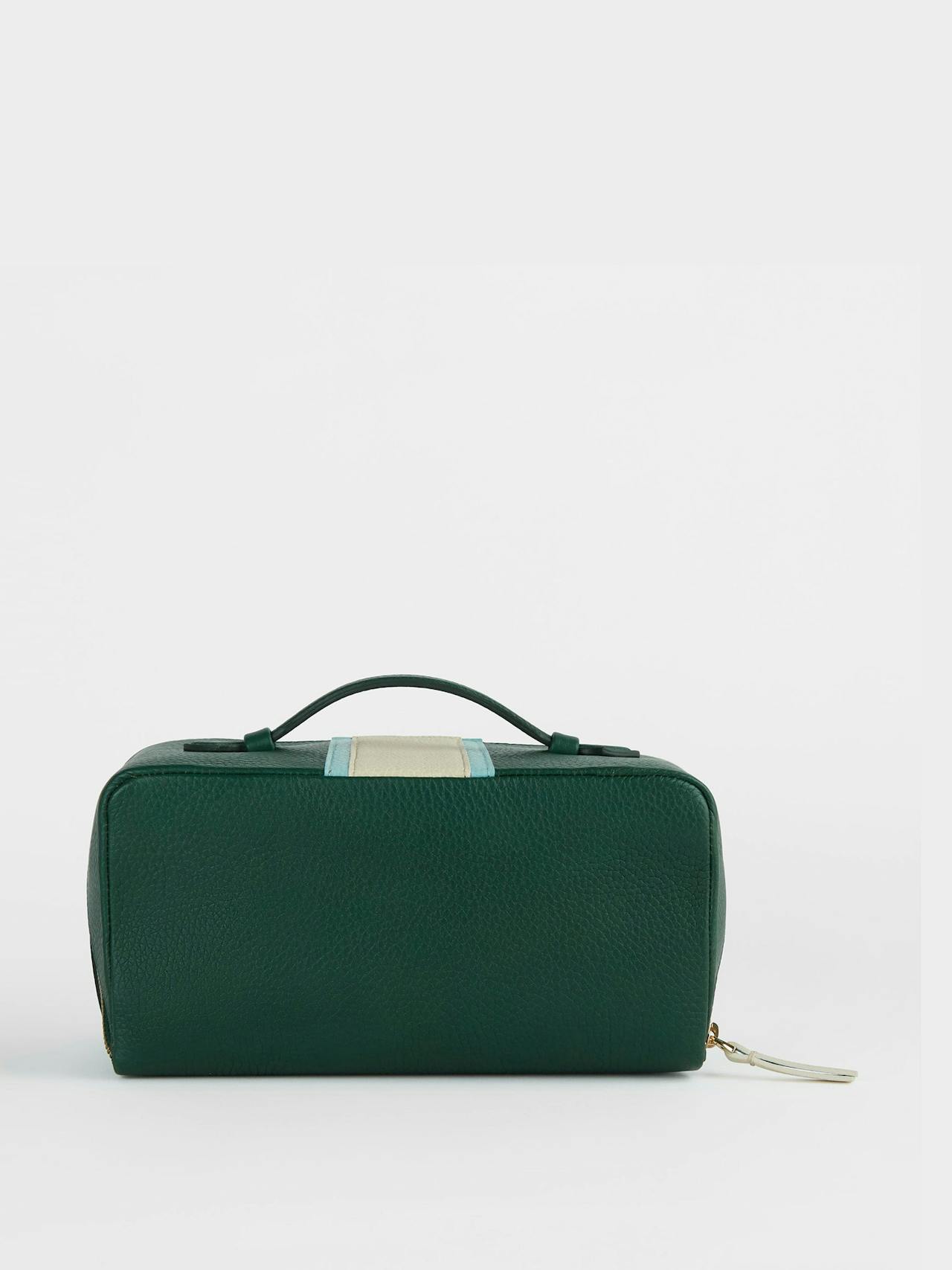 The dark green and teal washbag Washbag London Velvet    - Collagerie