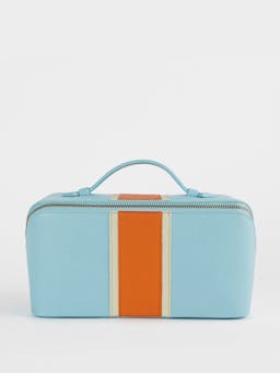 The baby blue and orange washbag Washbag London Velvet    - Collagerie