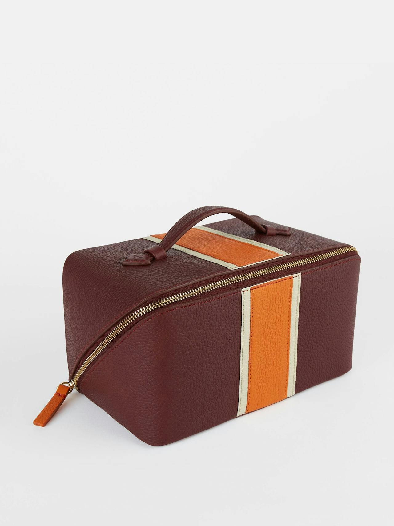 The burgundy and Orang washbag Washbag London Velvet    - Collagerie