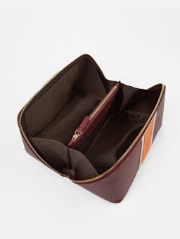 The burgundy and Orang washbag Washbag London Velvet    - Collagerie