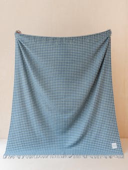 Cashmere blanket in green star houndstooth Home > Blankets > Cashmere Blankets > Large TBCo    - Collagerie