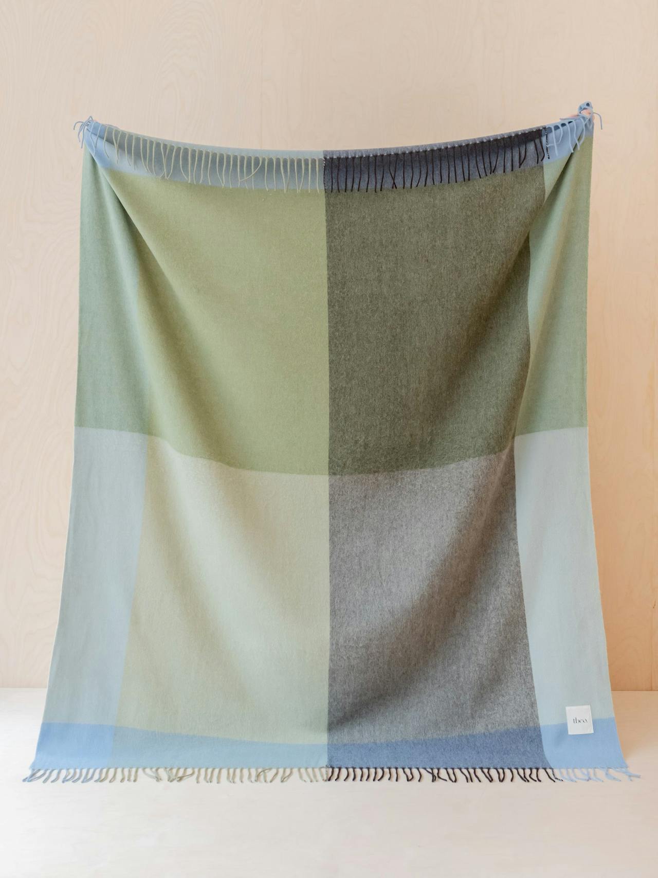 Lambswool blanket in green frame check Home > Blankets > Lambswool Blankets > Large TBCo    - Collagerie