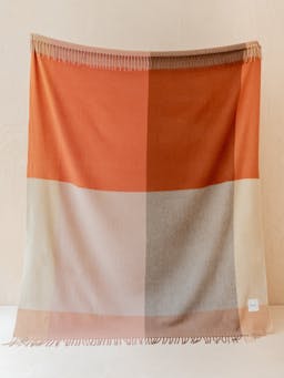 Lambswool blanket in rust frame check Home > Blankets > Lambswool Blankets > Large TBCo    - Collagerie