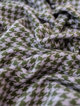 Olive houndstooth lambswool blanket Lambswool Blankets - Lifestyle Full TBCo    - Collagerie