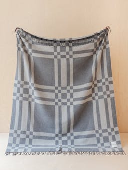 Lambswool blanket in grey pillar check Home > Blankets > Lambswool Blankets > Large TBCo    - Collagerie