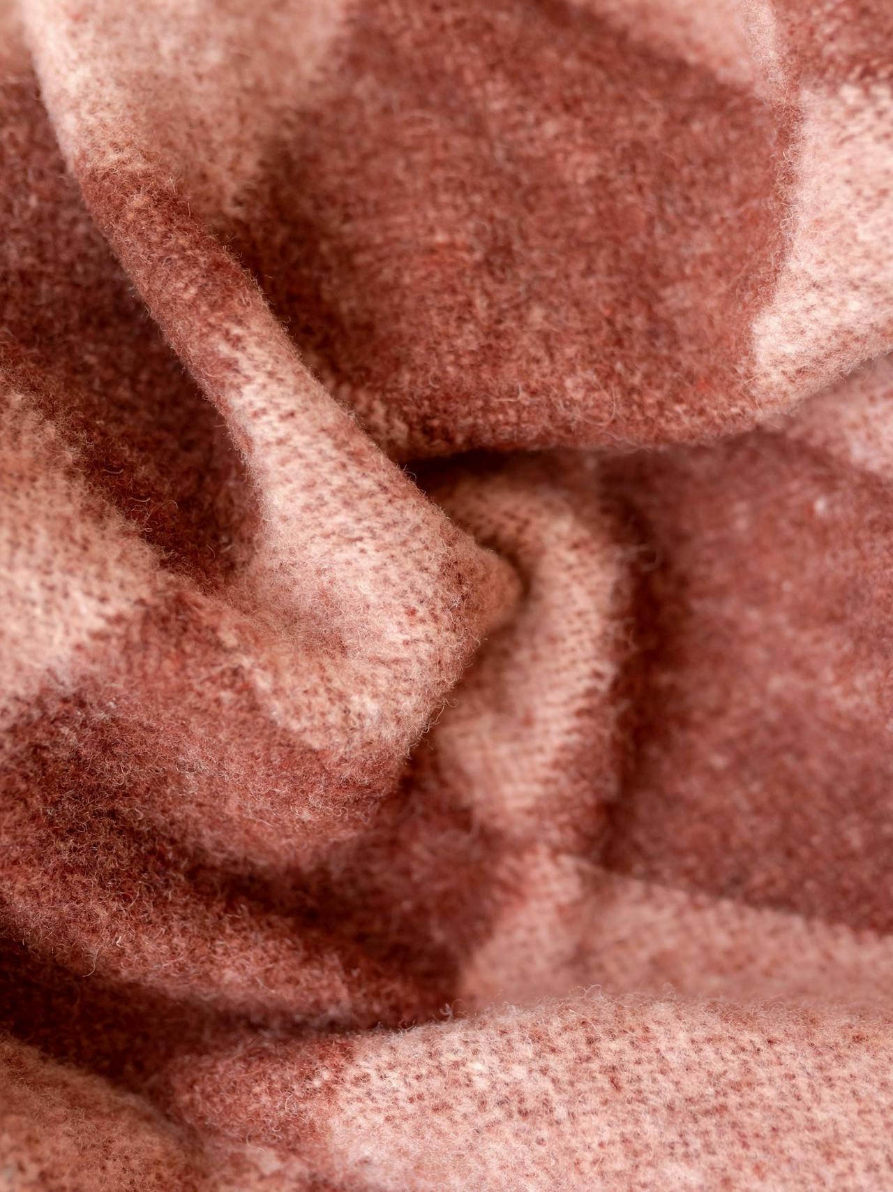 Brushed recycled wool blanket in pink checkerboard Home > Blankets > Recycled Wool Blankets > Large TBCo    - Collagerie