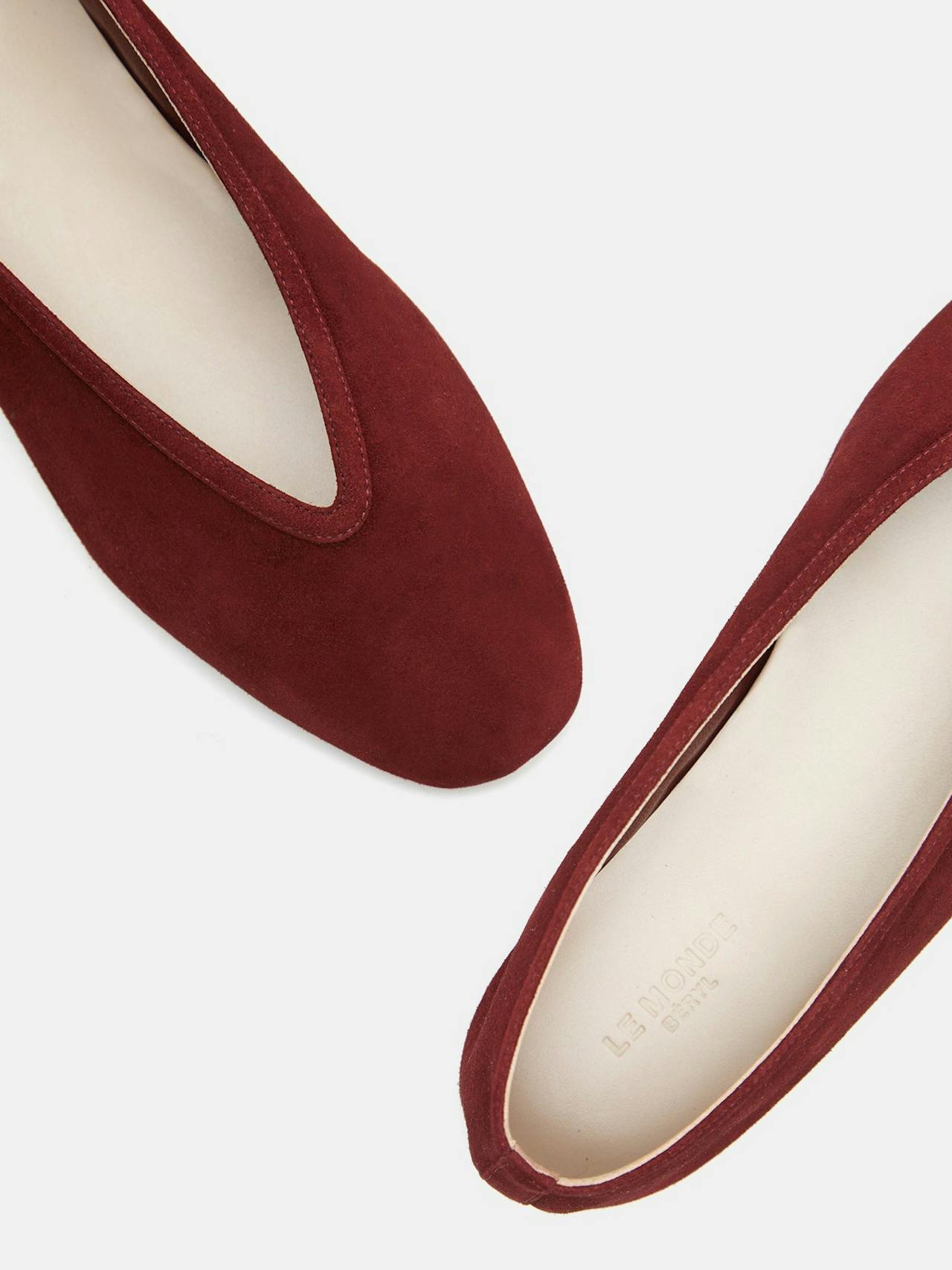 Oxblood suede Luna slippers Footwear Le Monde Beryl    - Collagerie