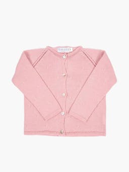 Pink Laura baby cardigan Baby Clothing Amaia    - Collagerie