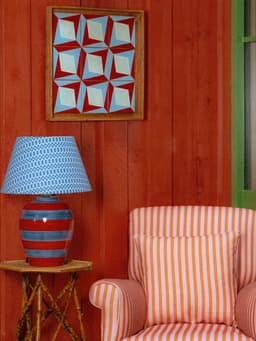 Stripe lamp, red and blue  Silo Studio    - Collagerie