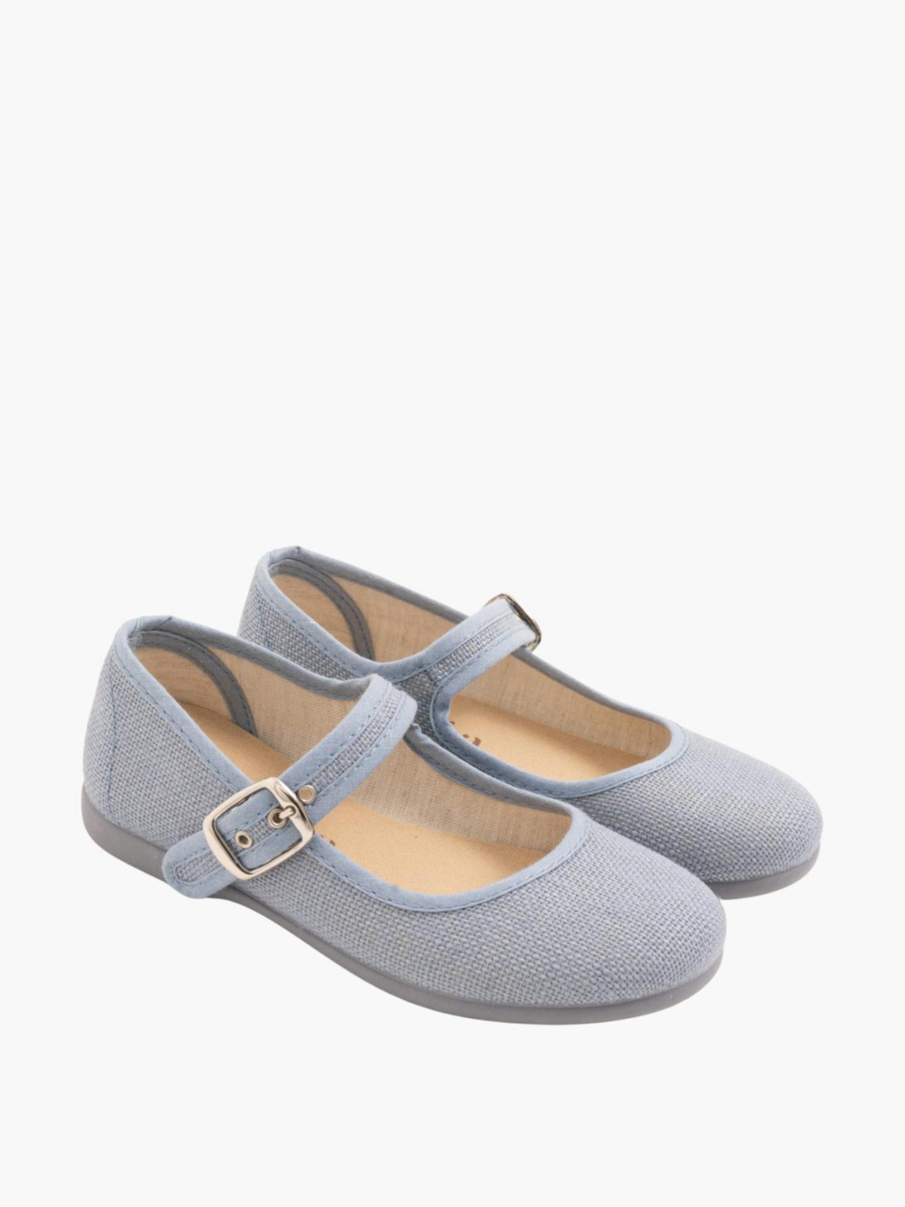 Linen Mary Jane indigo Child Shoes Amaia    - Collagerie