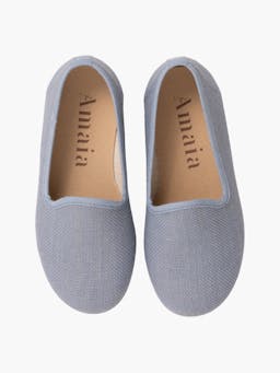 Linen slippers indigo Child Shoes Amaia    - Collagerie