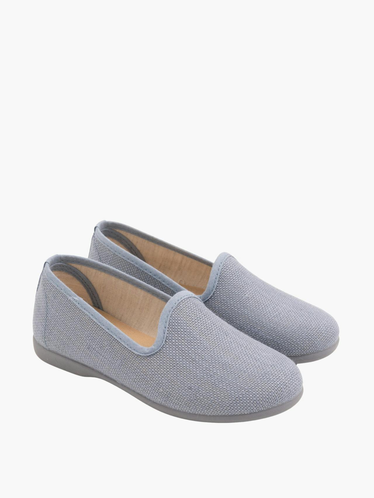 Linen slippers indigo Child Shoes Amaia    - Collagerie