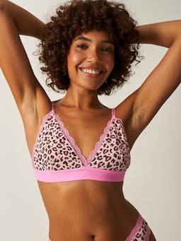 Liquorice leopard lace bralette Lace Bralette Stripe & Stare    - Collagerie