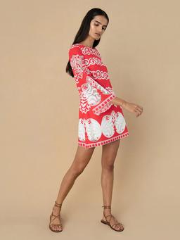 Red lace Stevie mini dress Clothing Borgo De Nor    - Collagerie