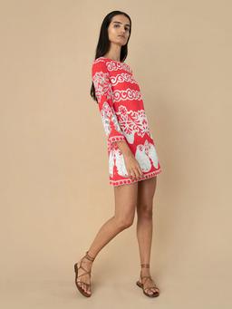 Red lace Stevie mini dress Clothing Borgo De Nor    - Collagerie