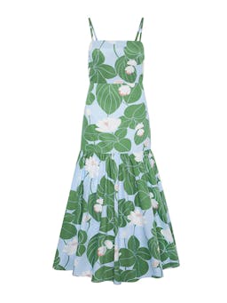 Waterlily green cotton maxi dress Clothing Borgo De Nor    - Collagerie