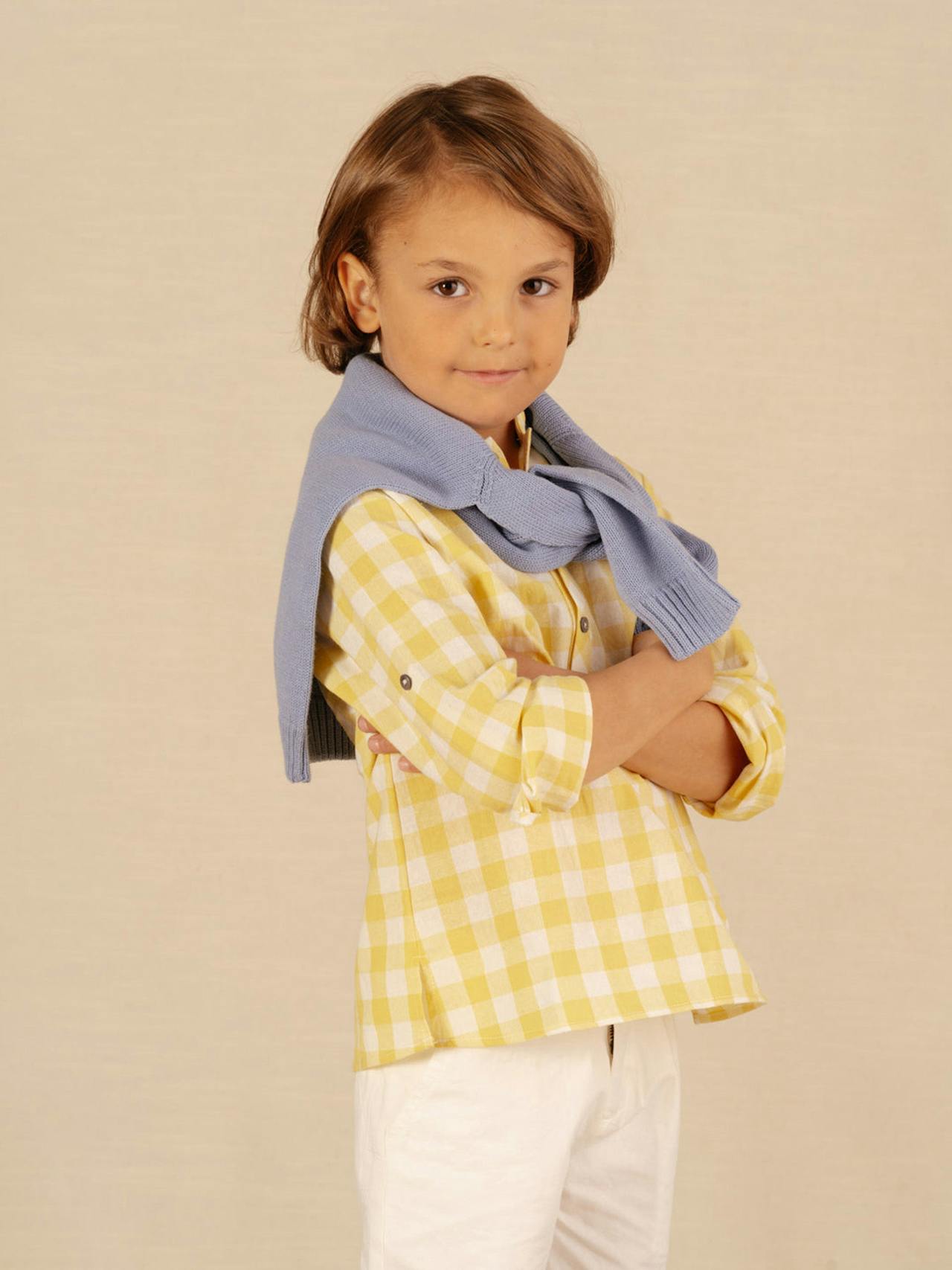 Louis jumper midblue Child Clothing Amaia    - Collagerie