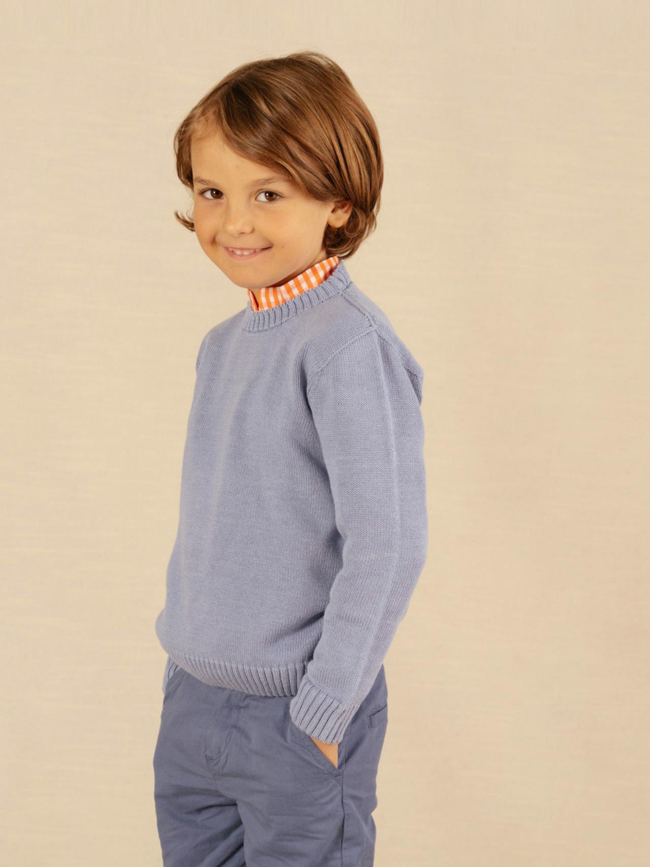 Louis jumper midblue Child Clothing Amaia    - Collagerie