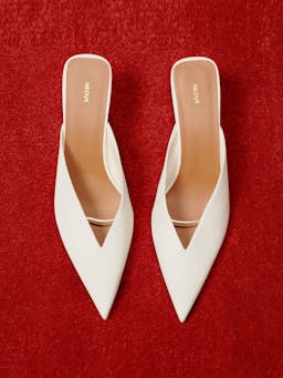 Cream Matar mules Pump, Heels NEOUS    - Collagerie