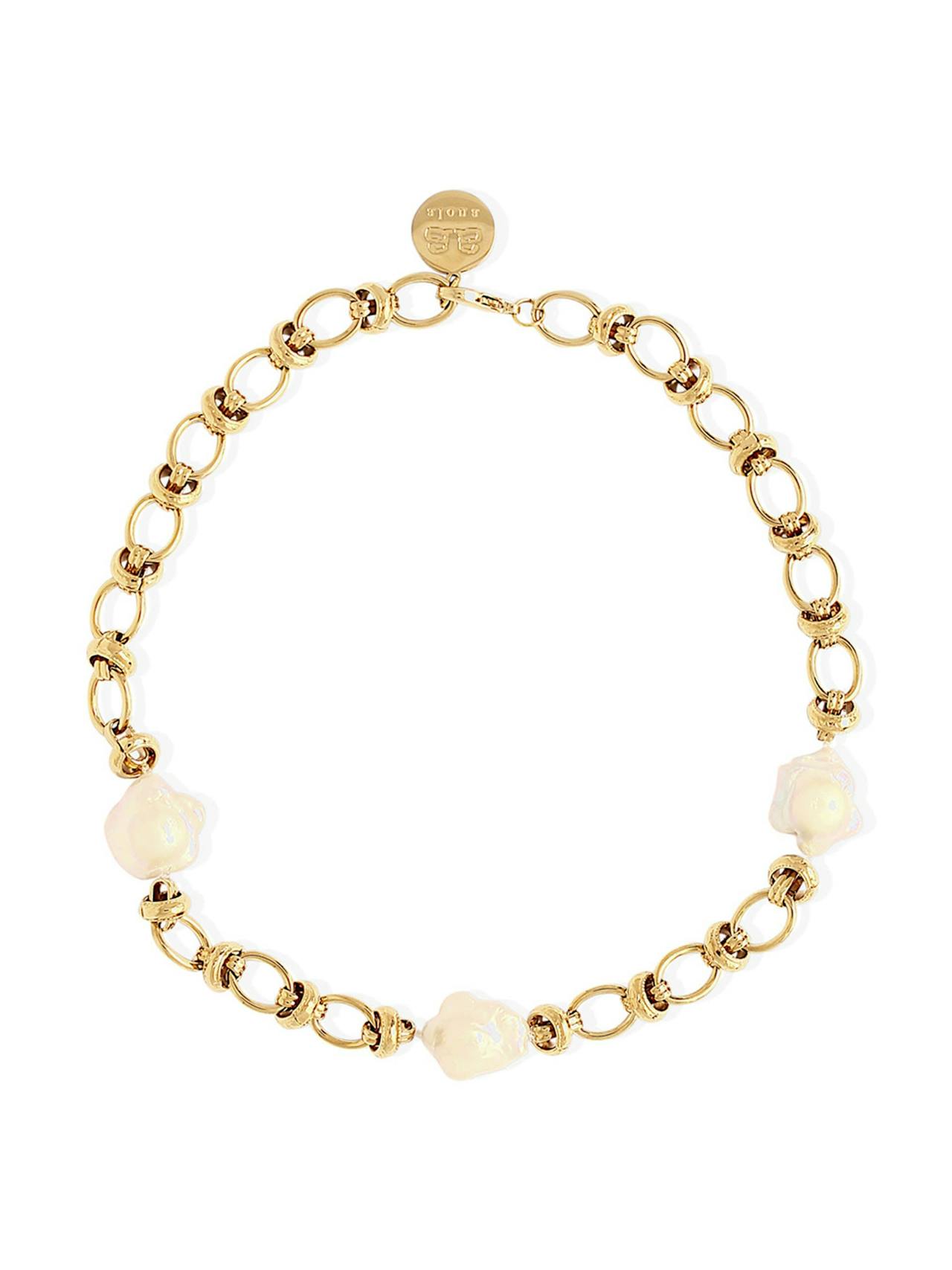 Gold with pearls Mira necklace