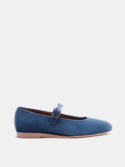 Blue velvet Mary Jane flats Footwear Le Monde Beryl    - Collagerie