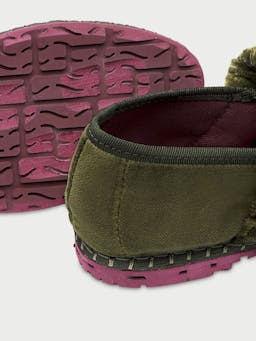 Olive green Mafalda jade flats Mafalda Flabelus    - Collagerie