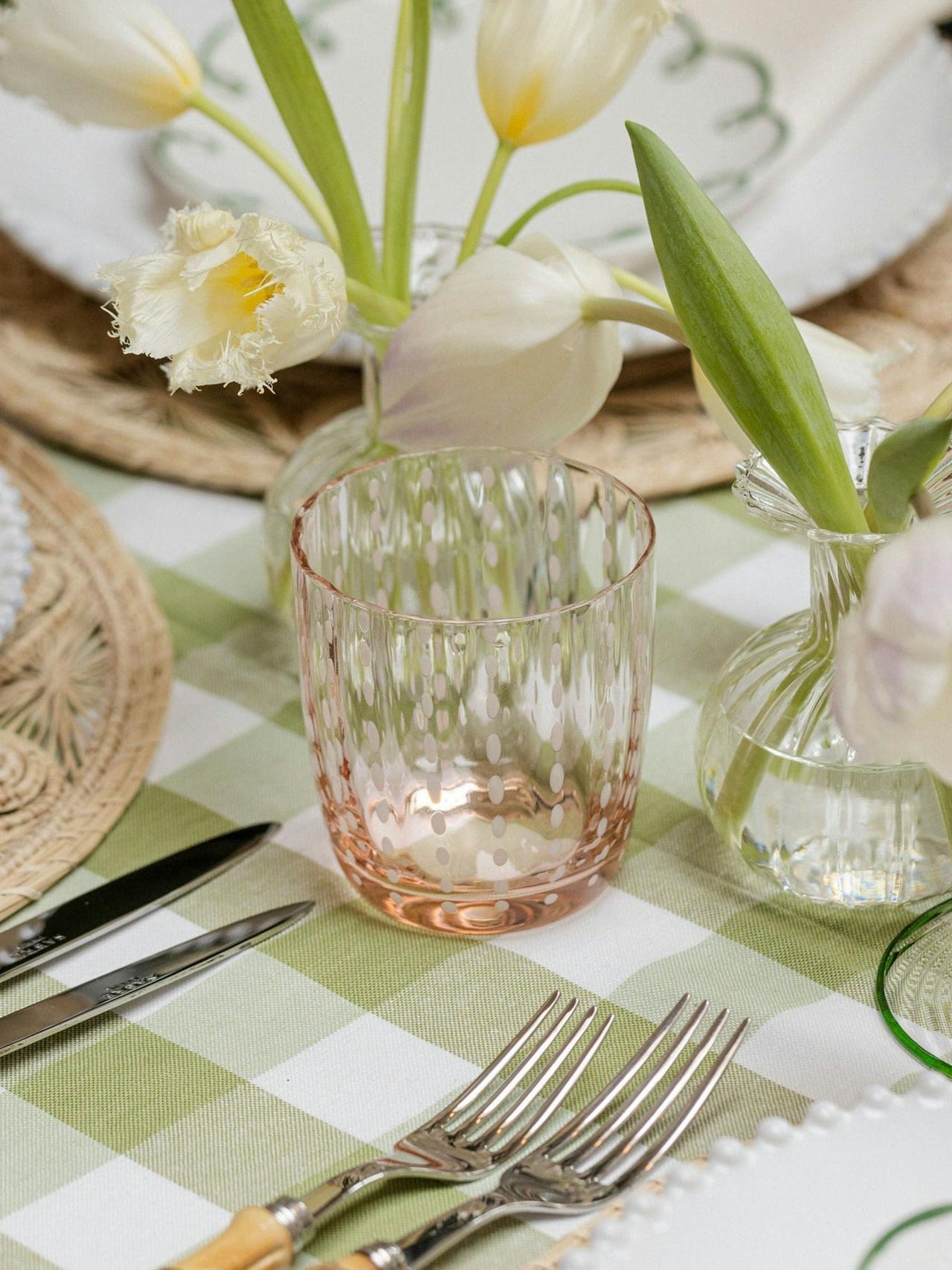 Speckled Rose Pink water glasses, set of 4 SALES Maison Margaux    - Collagerie