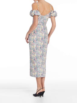 Watercolour floral ruched Palma dress Clothing Markarian    - Collagerie