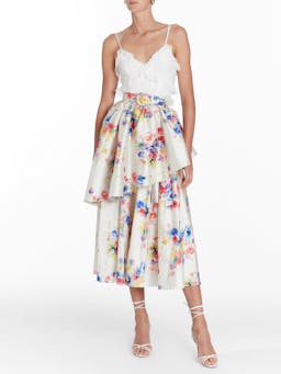 Elena beaded floral ruffle skirt SKIRT Markarian    - Collagerie