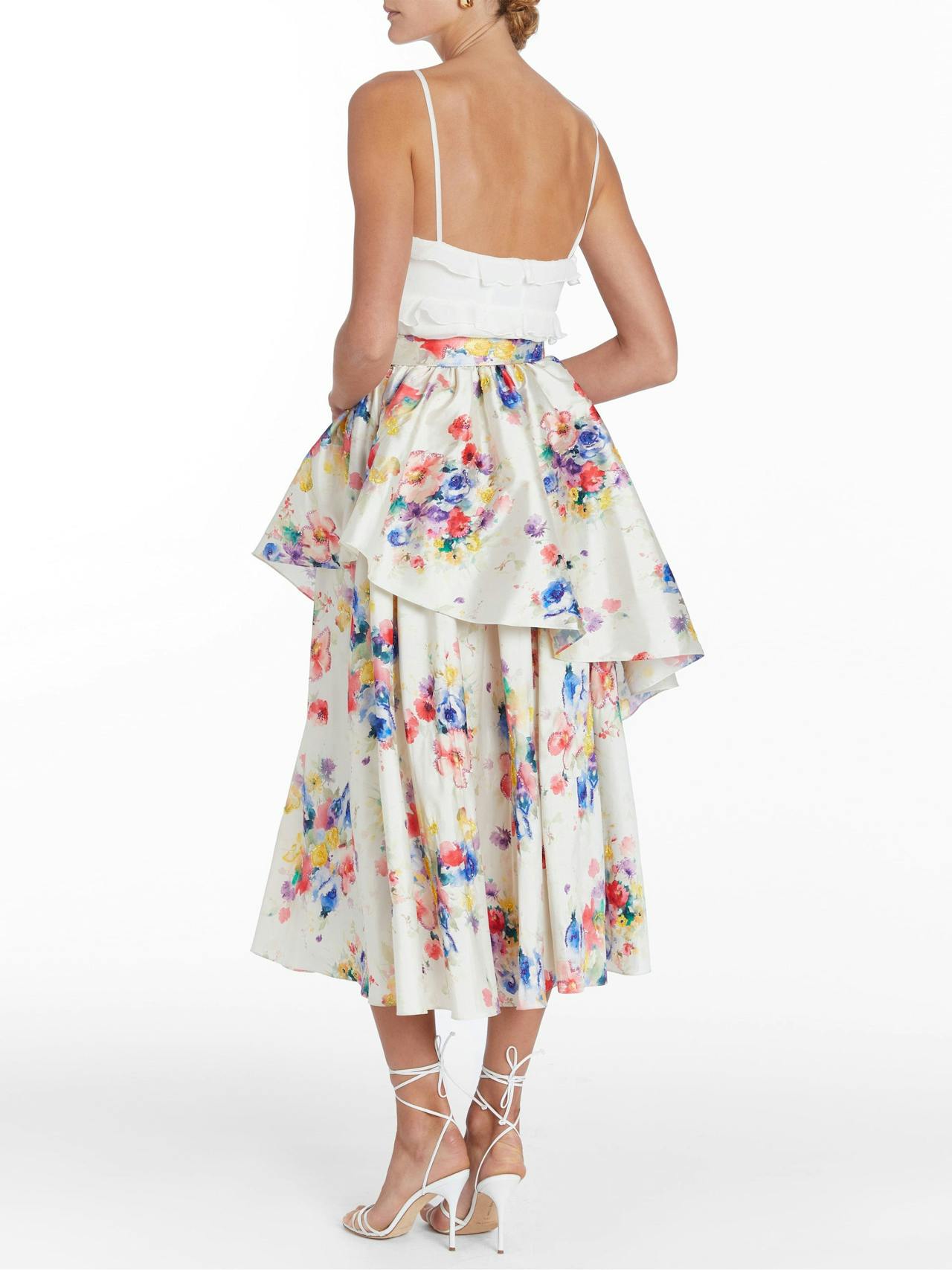 Elena beaded floral ruffle skirt SKIRT Markarian    - Collagerie