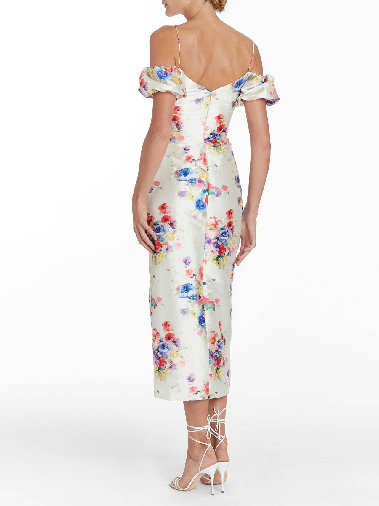 Palma floral off-the-shoulder ruched dress DRESS Markarian    - Collagerie