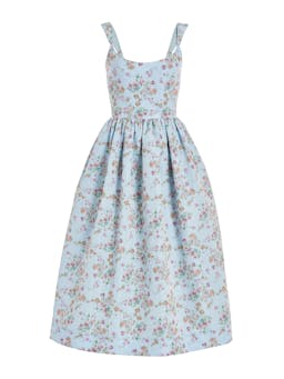 Apple blue floral ikat corset dress Clothing Markarian    - Collagerie