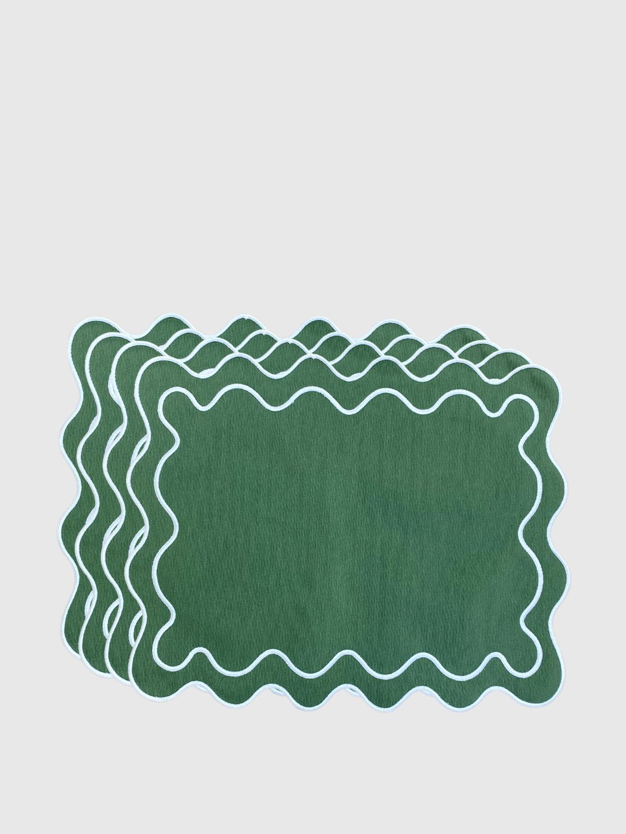 Meadow green placemats, set of 4 SHOP Maison Margaux    - Collagerie