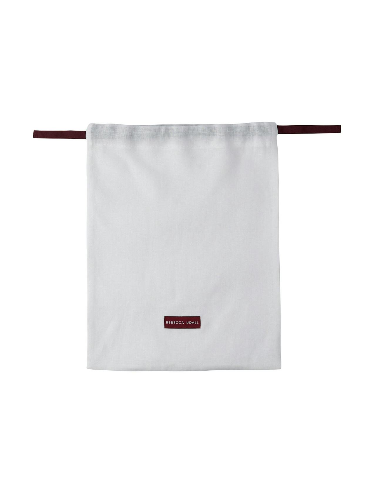 Victoria striped linen napkin in dusty rosewood Dinner Napkin Rebecca Udall    - Collagerie