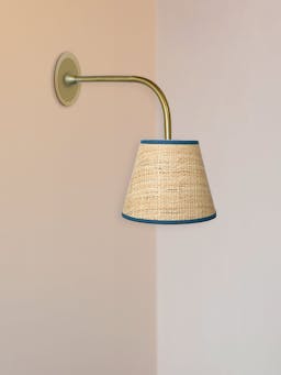 Midnight Seema raffia pendant candle shade Lighting Birdie Fortescue    - Collagerie