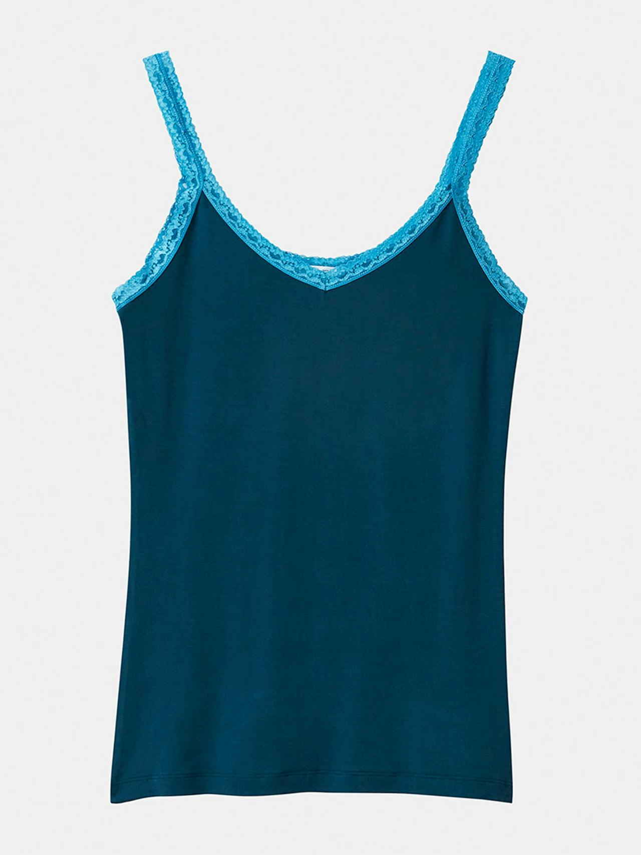 Midnight neon blue lace cami