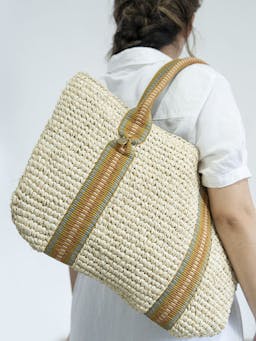 Misool raffia tote bag Handbag STELAR    - Collagerie