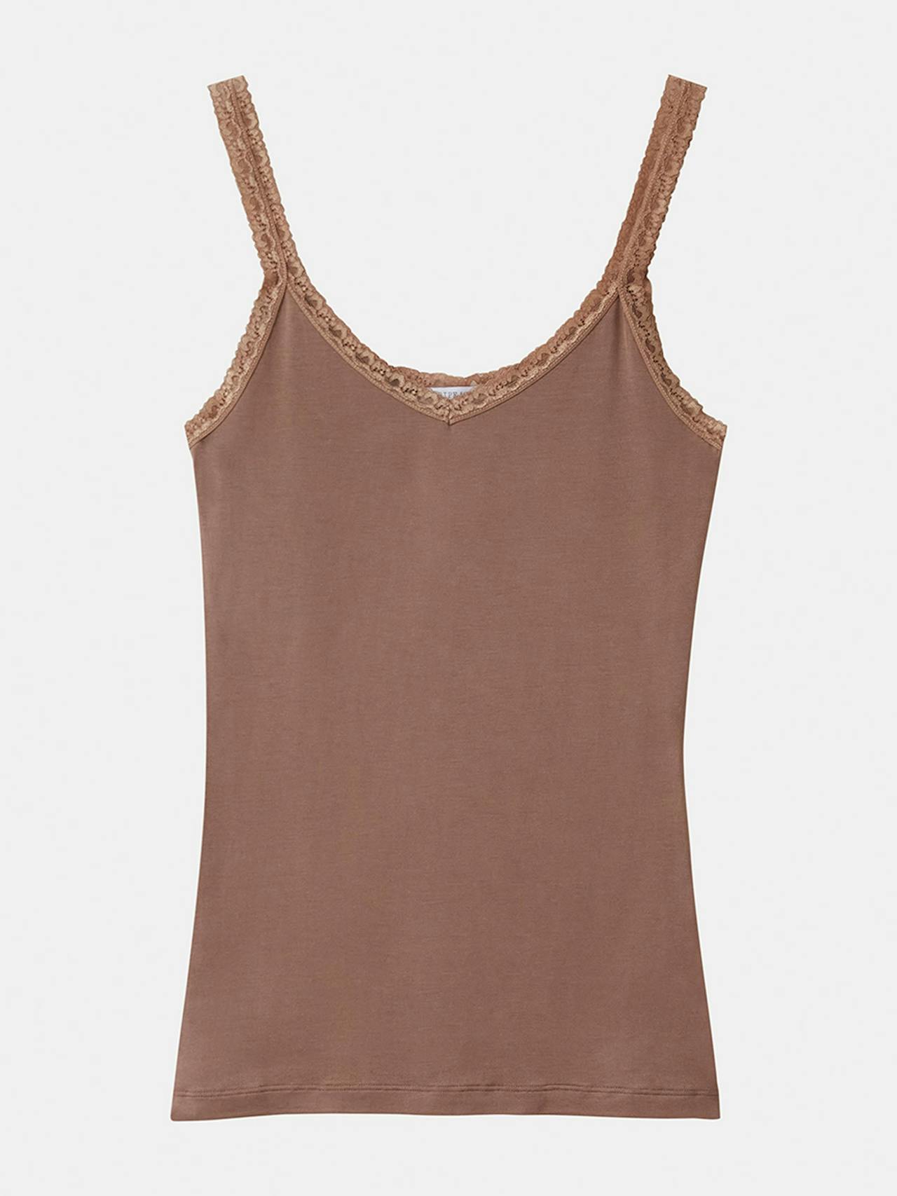 Mocha lace cami