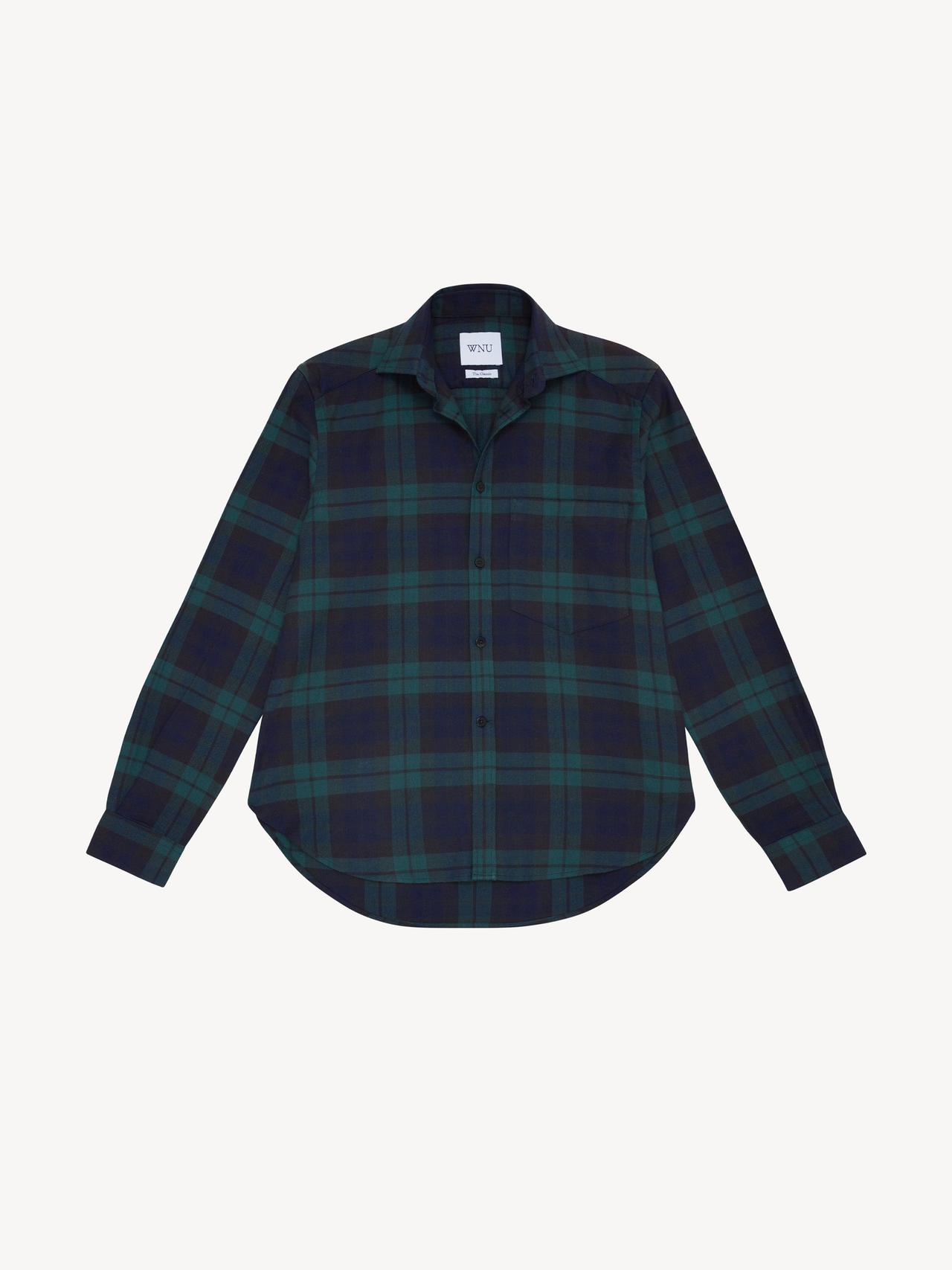 Heritage green check brushed Classic shirt