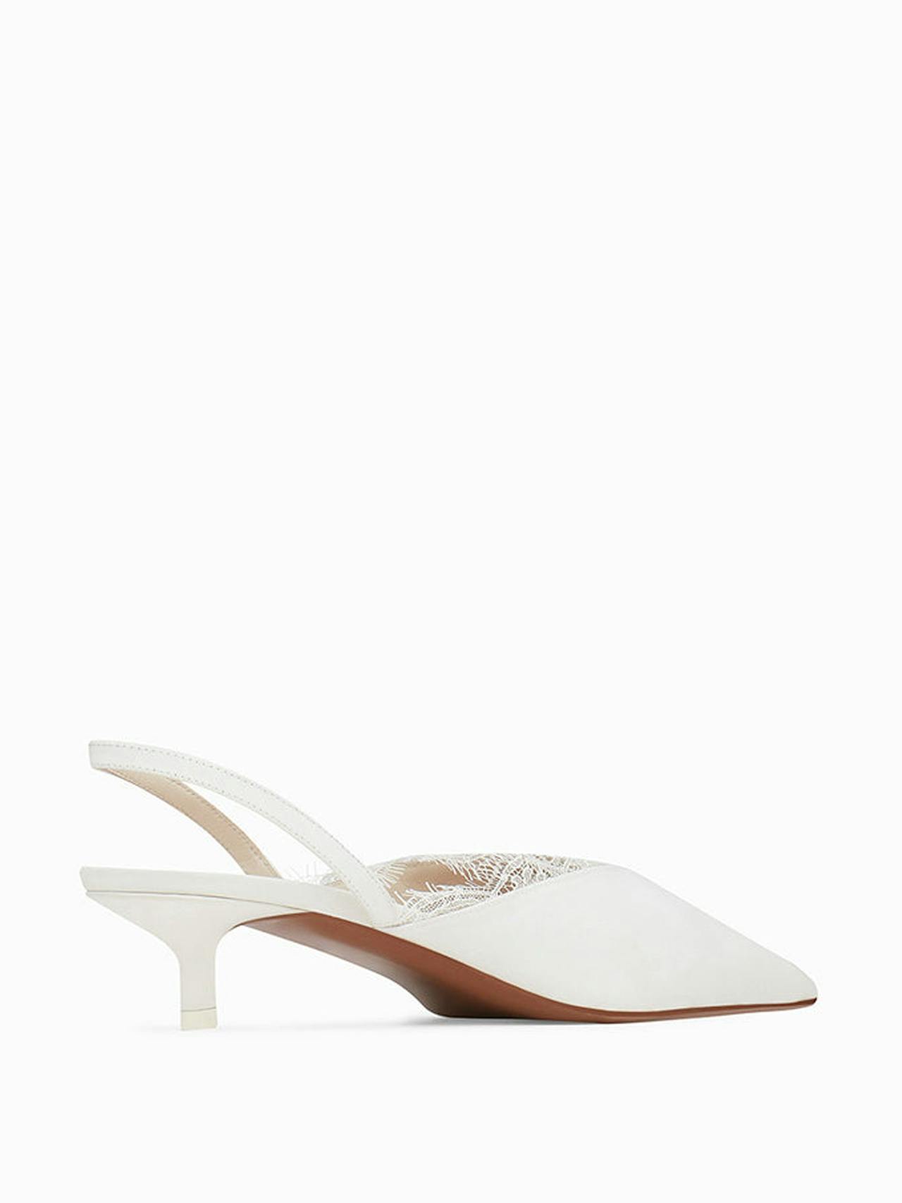 Irena cream kitten heels 40mm slingback NEOUS    - Collagerie