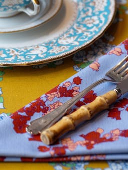 Saffron yellow tablecloth Linen Dar Leone    - Collagerie