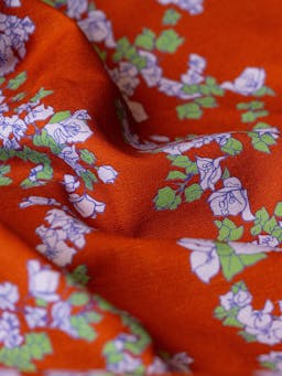 Coral orange tablecloth Linen Dar Leone    - Collagerie