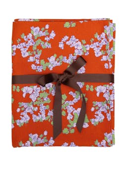 Coral orange tablecloth Linen Dar Leone    - Collagerie