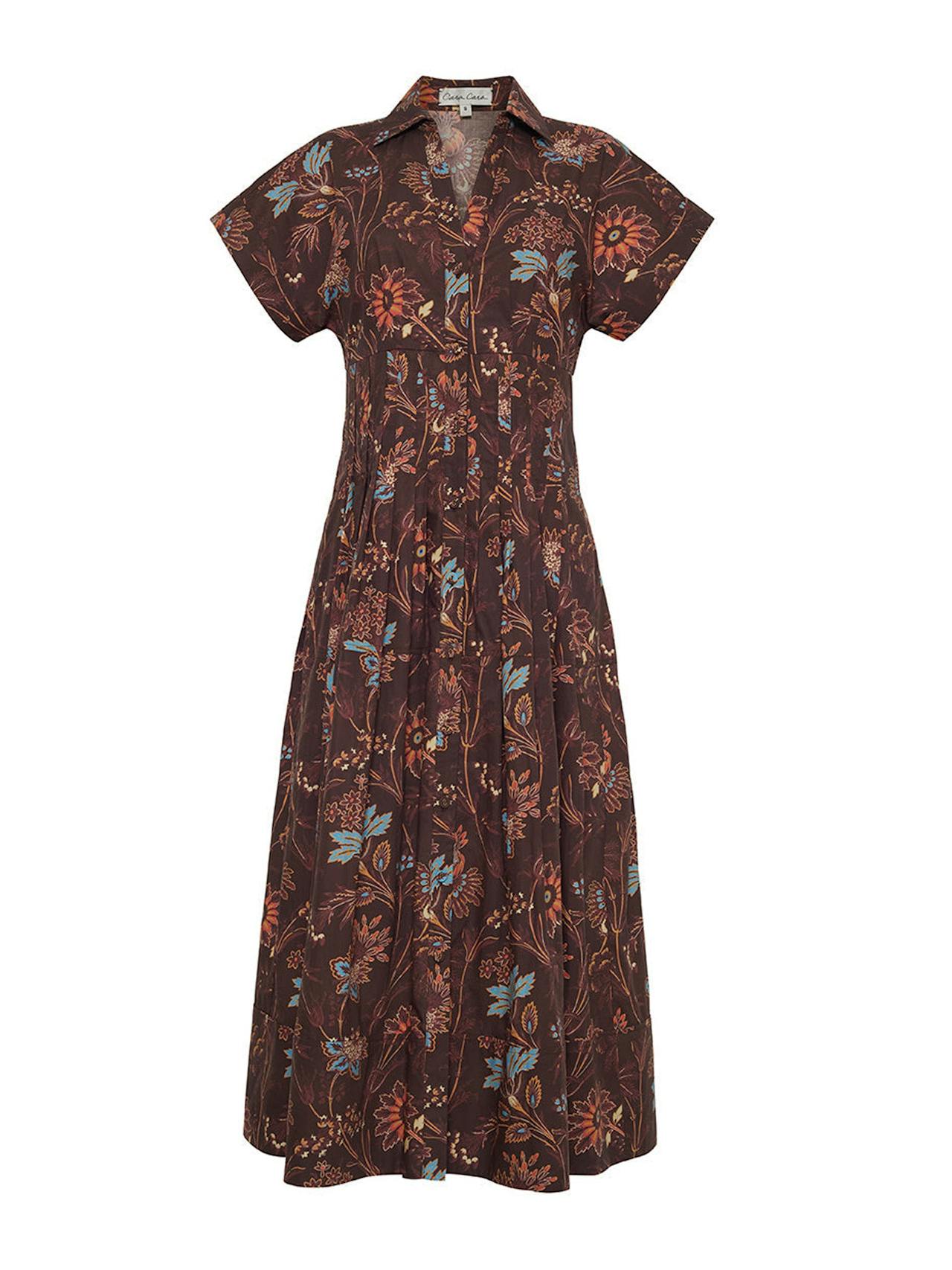 Brown vine blooms Nash dress Dresses Cara Cara    - Collagerie