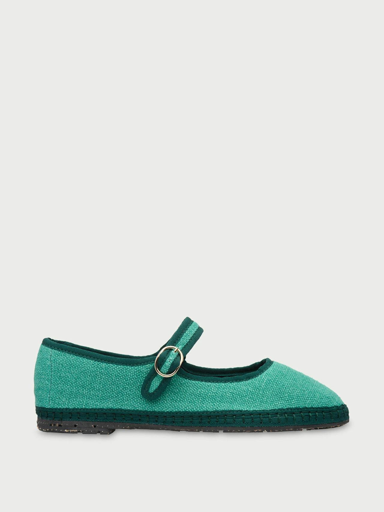 Green Nemo Mary Jane flats