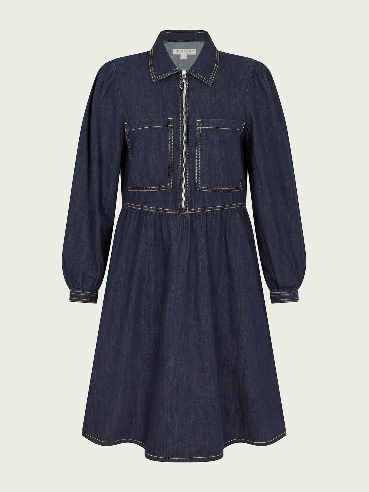 Adeena denim mini shirt dress